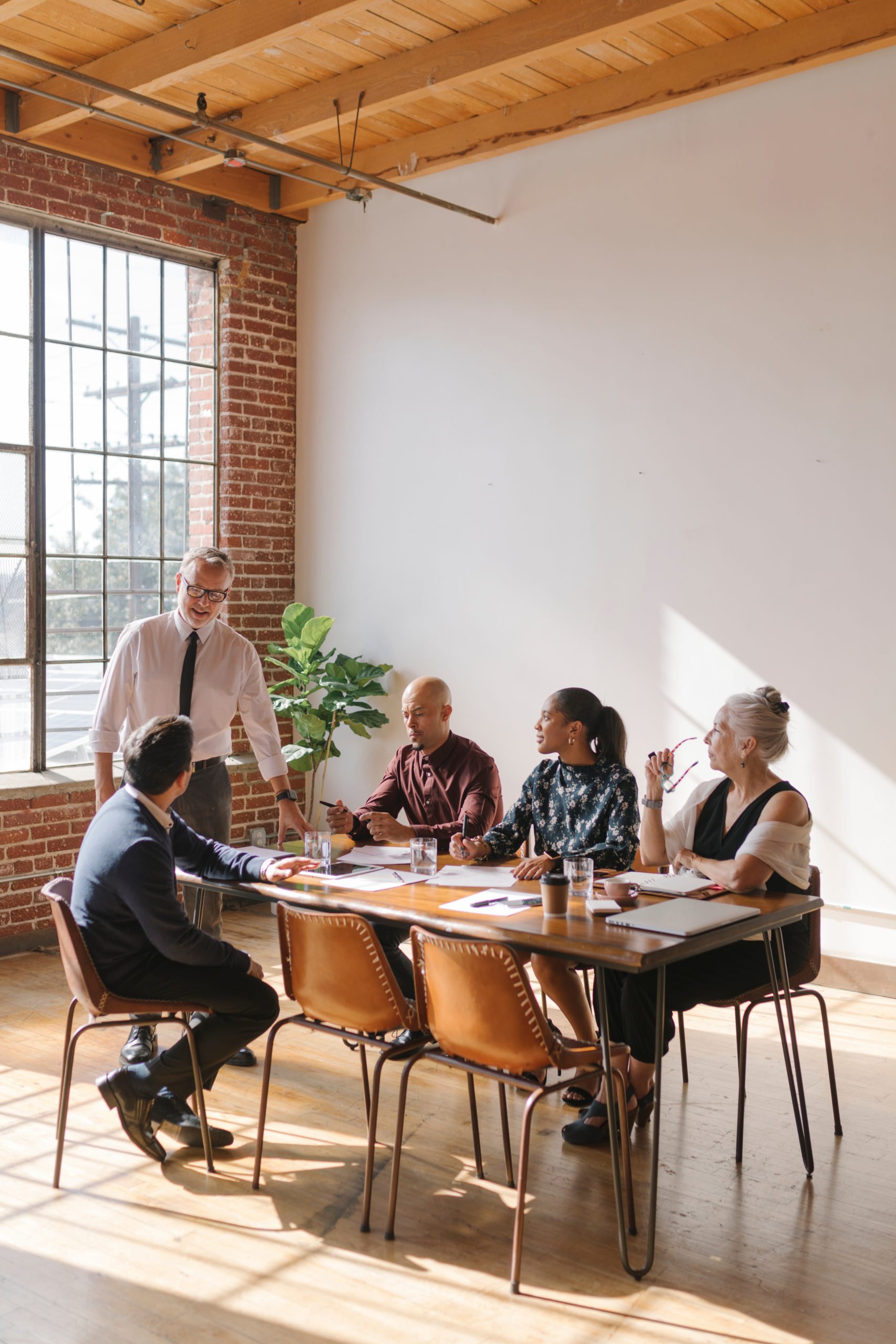 Diverse business team in a meeting